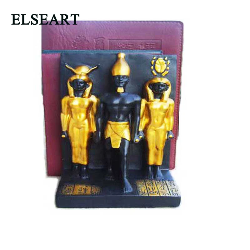 

A pair of Ancient Egypt Vintage Resin Bookend Shelf Bookend Holder Office Supplies Home Decoration Book Stand