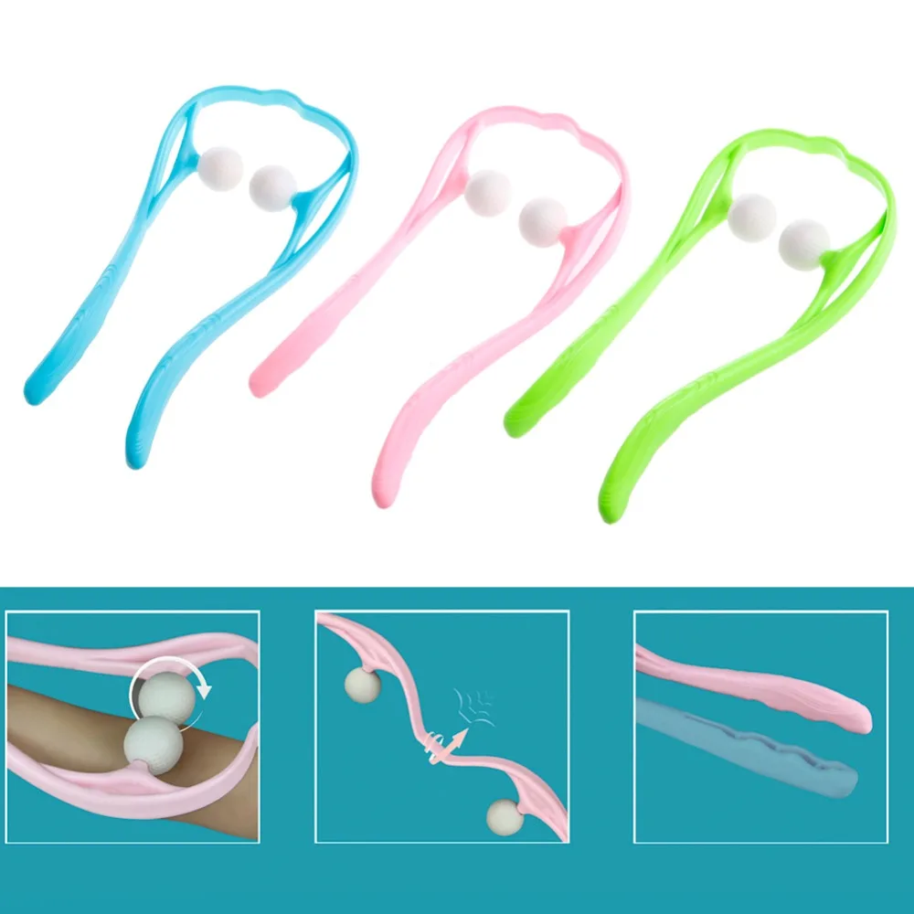 

Hot! Comfortable Neck Shoulder Back Body Pain Massager Roller Ball Self-massage Tool