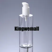 300 шт./лот 200 мл пластик лосьон спущенное плечо контейнер бутылка с белым Пресс насос для косметической упаковки BTK30