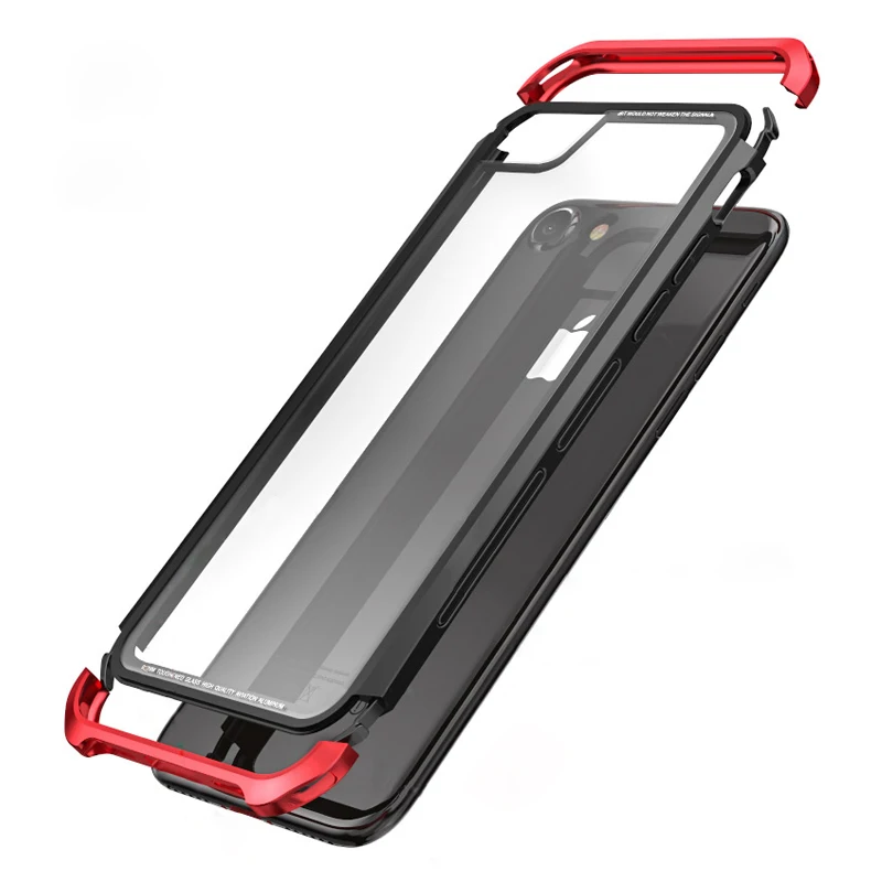 Bumper For Apple iPhone 6 S Case 6S X 7 8 Plus 10 Transparent Glass Cover iPhone6 Case For Apple iPhone 7 Case iPhone7 Plus