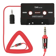 110 см Универсальный Аудиомагнитола адаптер 3,5 мм разъем Черный автомобильный стерео аудио Кассетный адаптер для iPod телефона MP3 CD DVD плеер лента