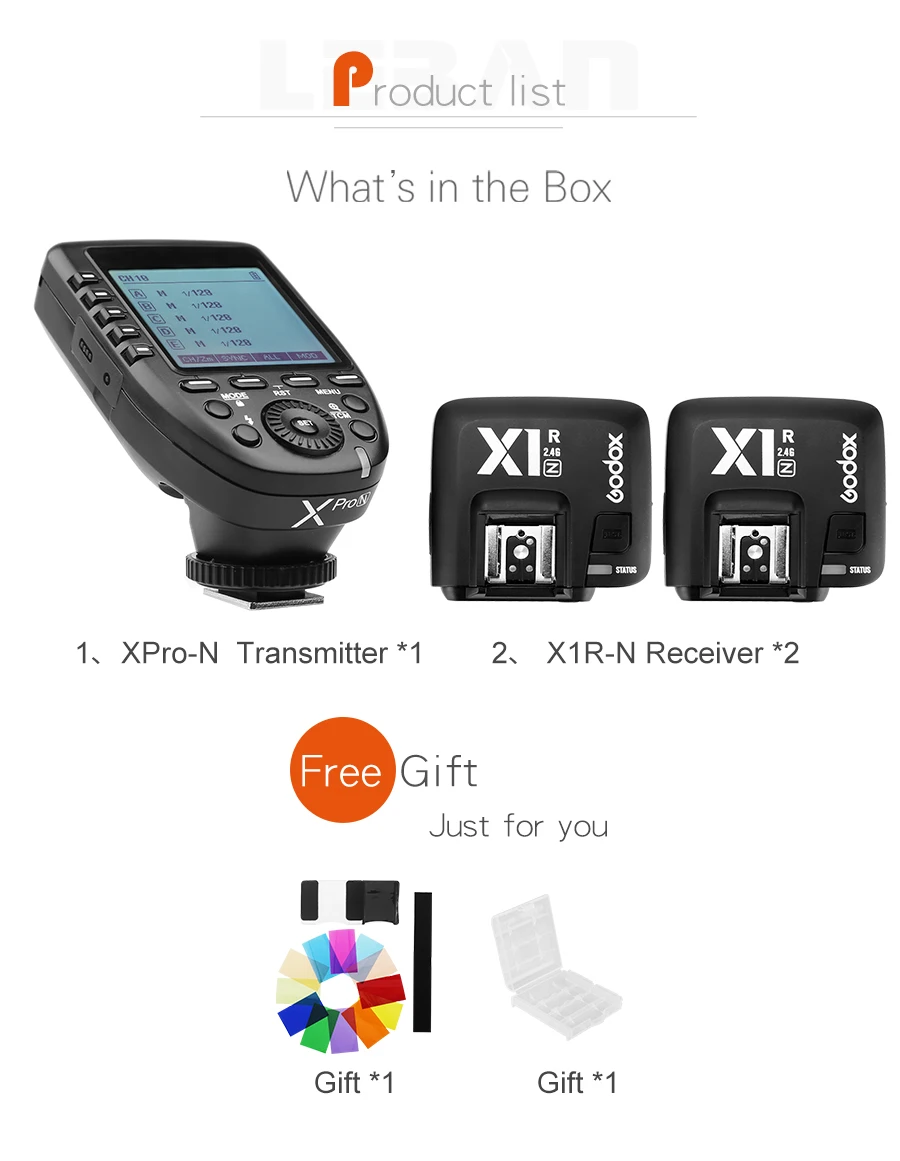 GODOX XPro-N i-ttl 2,4G Беспроводная Высокоскоростная синхронизация X СИСТЕМА триггер+ Godox 2x X1R-N приемник для камер Nikon