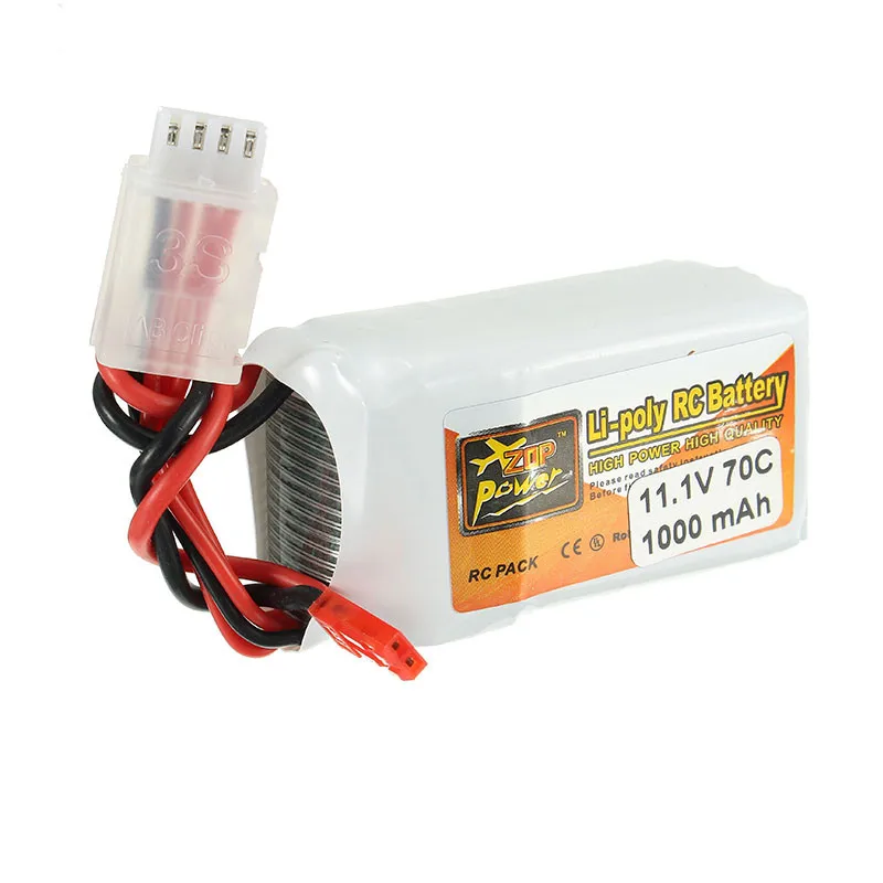 

Rechargeable Lipo Battery ZOP Power 11.1V 1000mAh 70C Lipo Battery JST Plug
