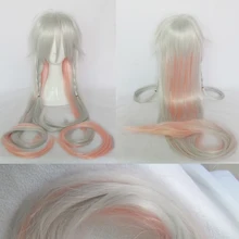 VOCALOID3 IA/Biblioteca IA Cosplay Perucas 130 centímetros Cinza Ombre Mista Rosa Estilo de Cabelo Sintético + Cap Peruca