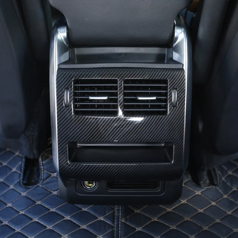 Углеродное волокно стиль для Landrover Range Rover Sport RR Sport- ABS пластик задний ряд AC Розетка рамка Крышка отделка