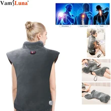Многофункциональный массажер вибрационный нагревательный Электрический коврик для талии шеи мягкий шеи плеча терапевтический, Успокаивающий облегчение боли
