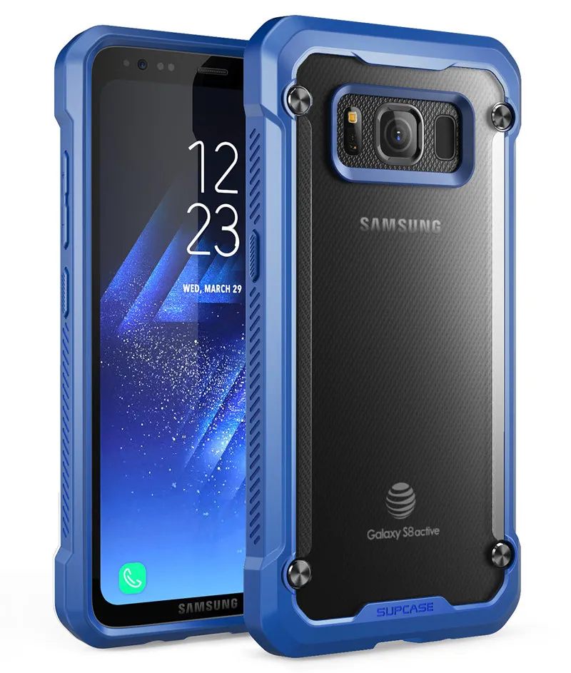 SUP чехол для samsung Galaxy S8Active, 5,8 дюймов, чехол, единорог, жук, серия UB, TPU+ PC, Премиум класс, гибридный защитный прозрачный чехол, чехол - Цвет: Frost Clear Navy