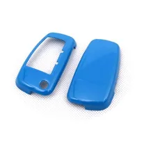 Жесткий пластиковый БЕСКЛЮЧЕВОЙ дистанционный ключ защитный кожух(глянцевый синий) для Audi