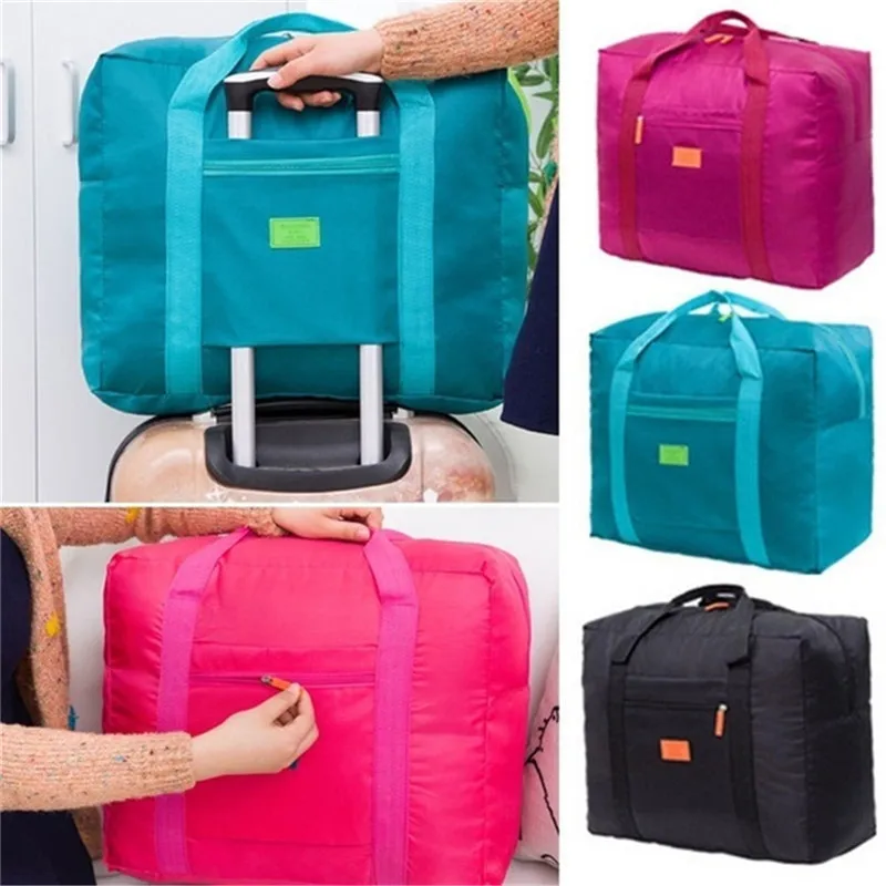 

Waterproof Folding Large Storage Travel Luggage Nylon Carry-on Organizer Handing Shoulder Storage Bags Big Size Luggage Bag Hot