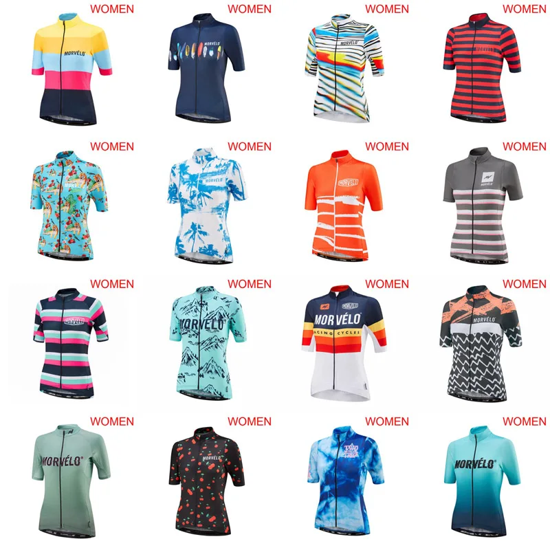 

2019 Morvelo women Cycling Jersey Tops Summer Racing Cycling Clothing Short Sleeve U70903