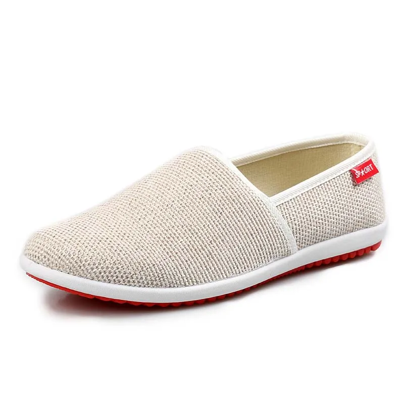 

Summer Handsome Male Skateboarding Shoes Flax Hemp Flat Skateboard Lazy Canvas Shoes Men Walking Breathable Silp-on Sneaker