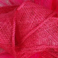 Красный fascinators с фиолетовым украшения из перьев высокого качества шляпки из соломки синамей с вуалеткой замечательный коктейль шляпы MSF126 - Цвет: magenta