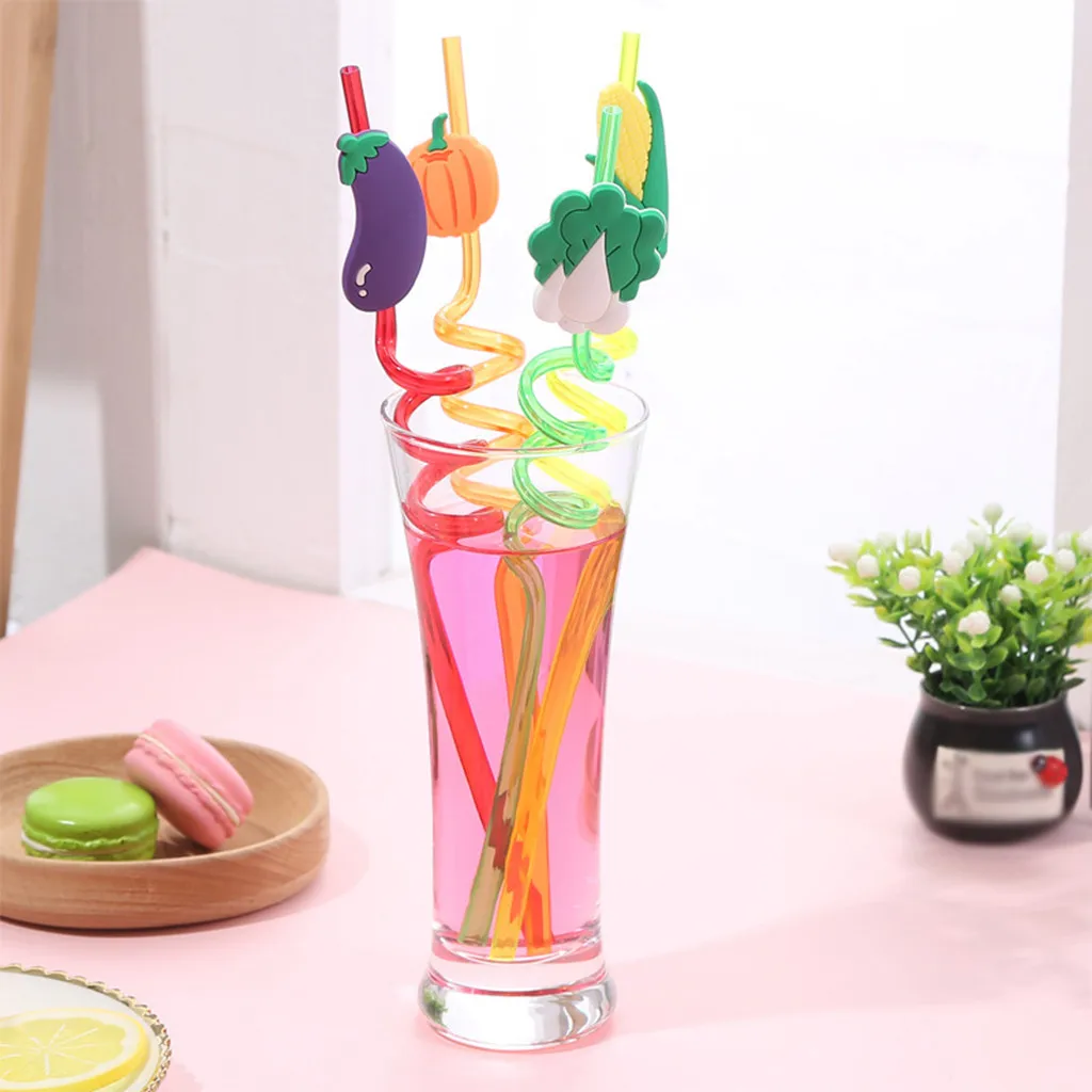 

4PCS Reusable Straws Smoothie Drinking Straws for Milkshakes Frozen Drinks funny paper straw for milkshake wholesale hot sale