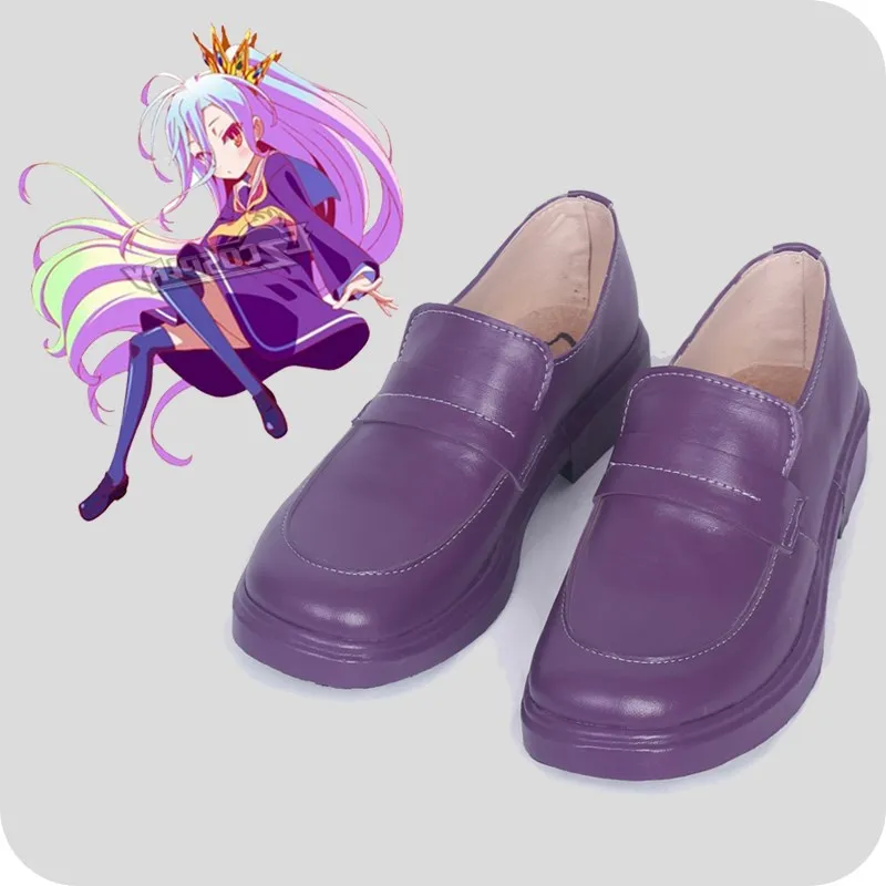Girls Lolita Cosplay Uniform Shoes No Game Life Purple Color Students School Role Play Halloween | Тематическая одежда и