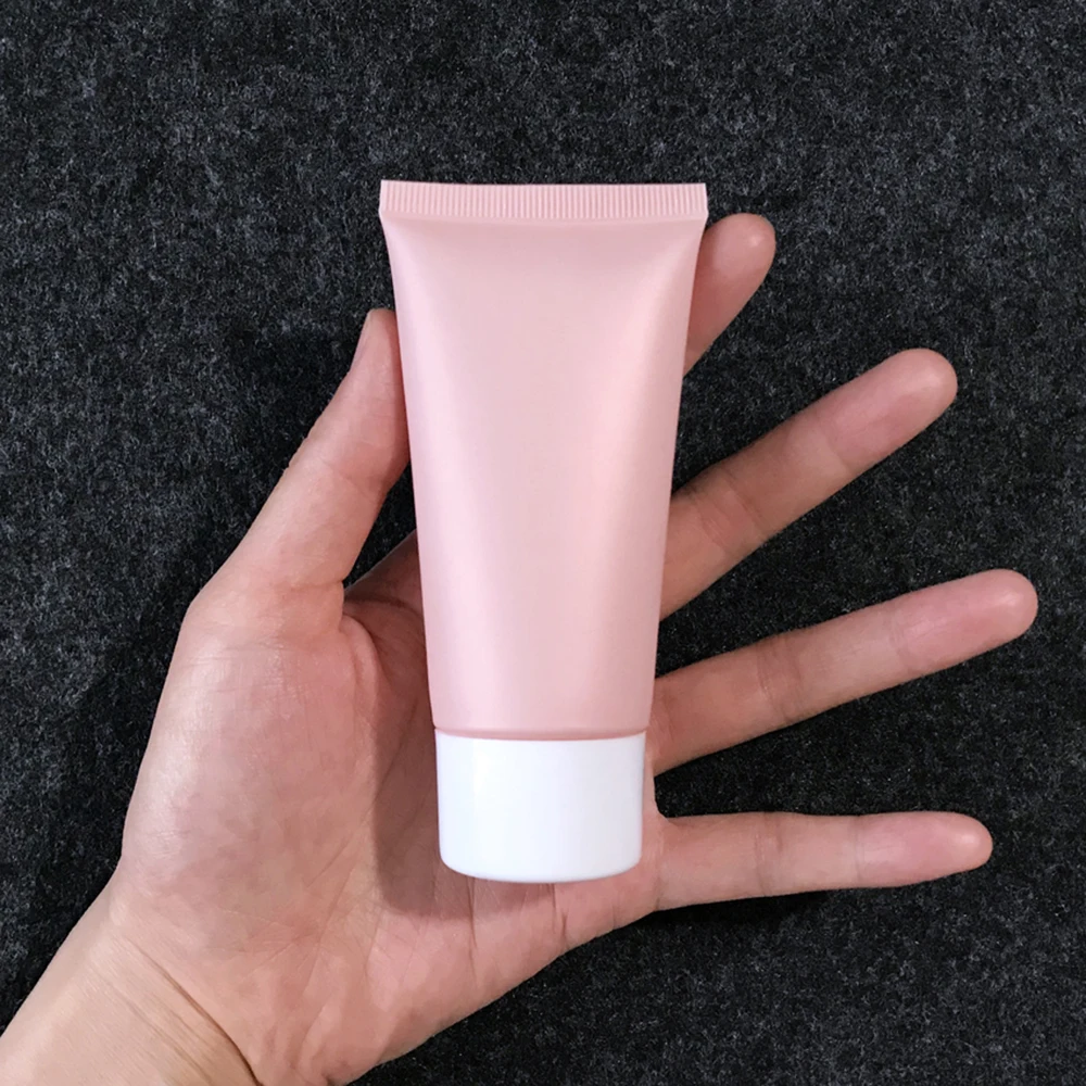 30 шт. 50 г розовые мягкие пластиковые тубы пустые, для косметического крема эмульсия упаковочных контейнеров