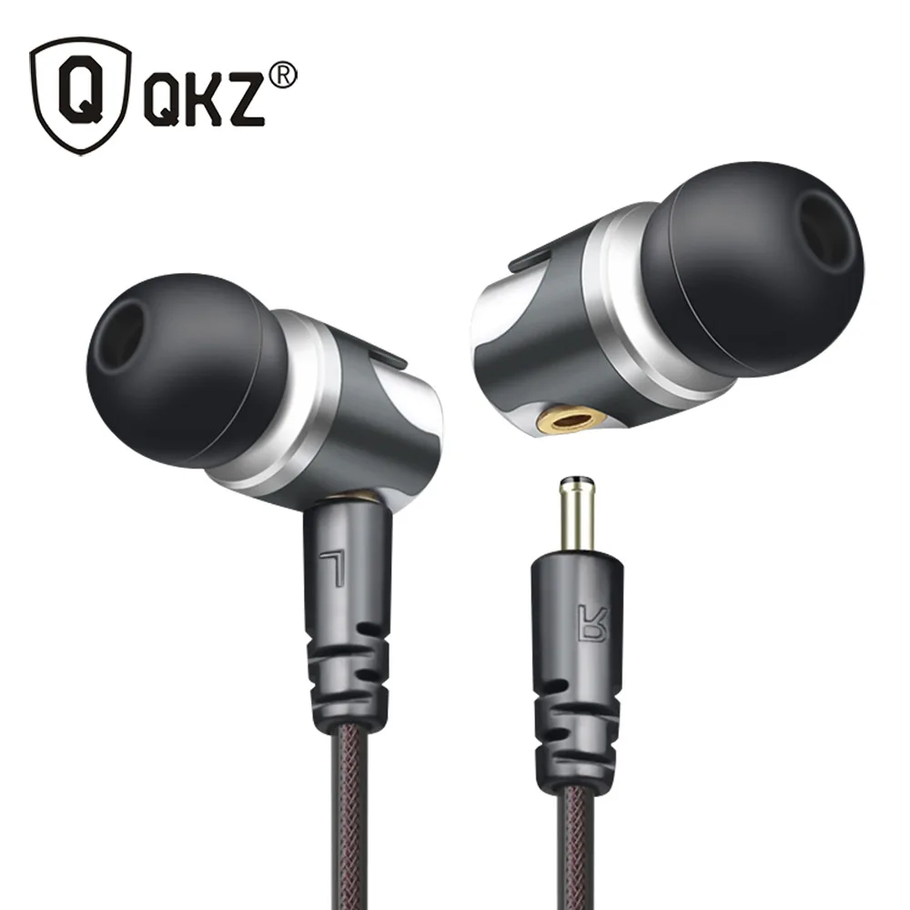 QKZ DM4 в ухо наушники динамические С микрофоном Гибридный блок HIFI проводные fone де