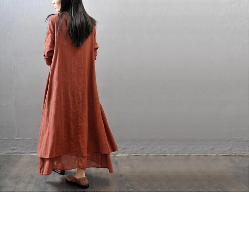 Платье Лен Длинный Рукав фото 11