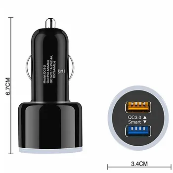 

Car-styling kongyide Car Chargers 6.2A Fast Charge QC 3.0 Dual USB Quick Charger For Samsung iPhone X td0611 dropship