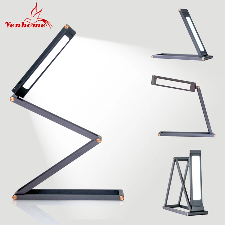 

Creativity LED Desk Lamp Architect Task Lamp Metal 4 Fold Arm Dimmable Table Lamp Highly Adjustable USB Rechargeable LED Light