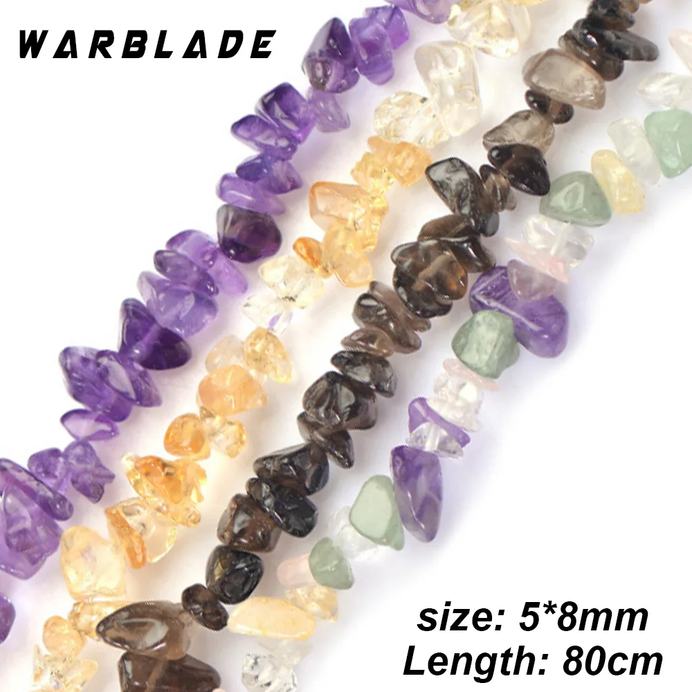 

80CM Natural Stone Crystal Chips Beads 5*8mm Freeform Quartz Fluorite Amethysts Chips Beads For Jewelry Making DIY Bracelet WBL