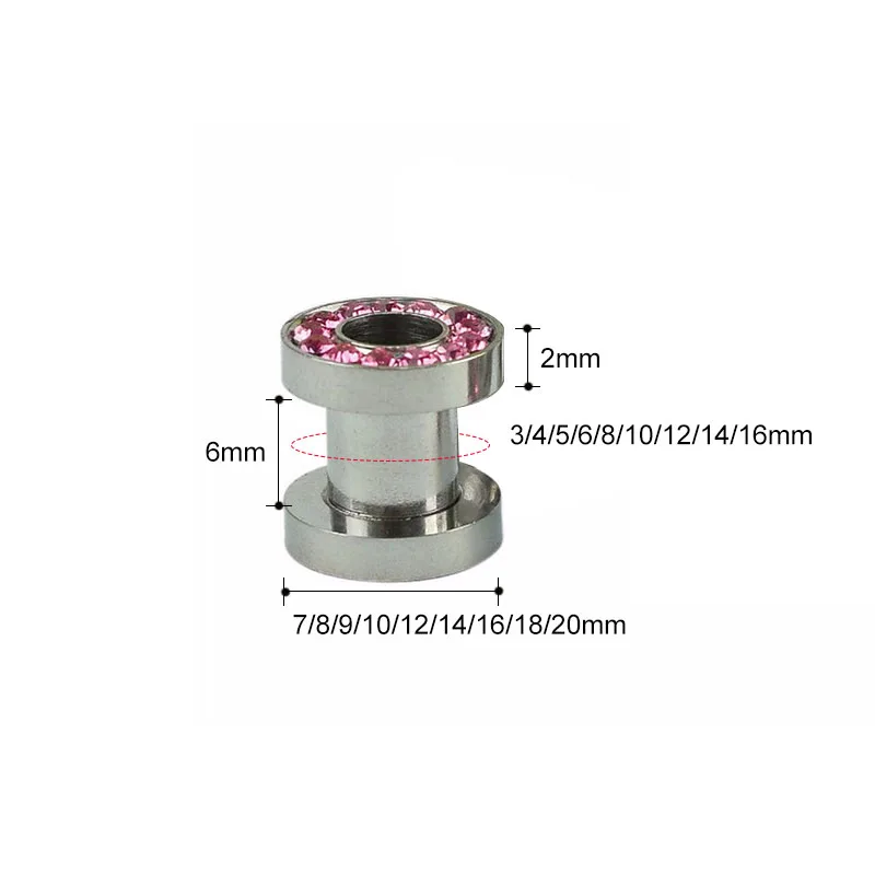 1 предмет в стиле унисекс на Возраст 3-14 мм Плаги для ушей хирургические Нержавеющая сталь с однородным блеском туннель ухо вставки, расширитель тоннелей, бижутерия для пирсинга