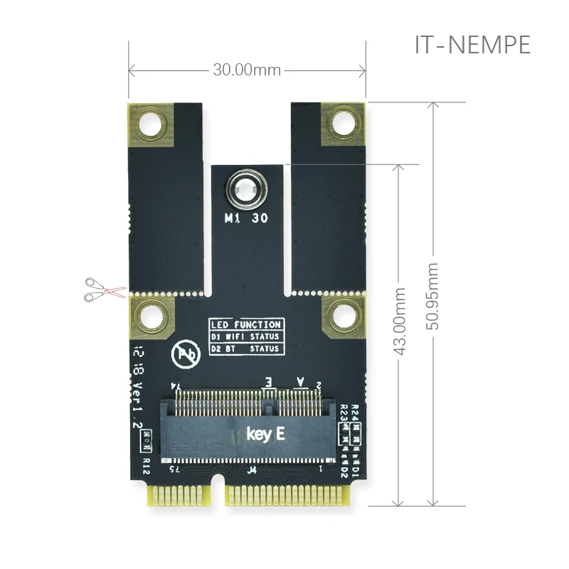 NGFF M.2 ключ E ключ A WiFi Bluetooth карта для мини PCIe мини конвертер PCI-E адаптер для Intel 8265 7260 9260 3160 Killer 1535