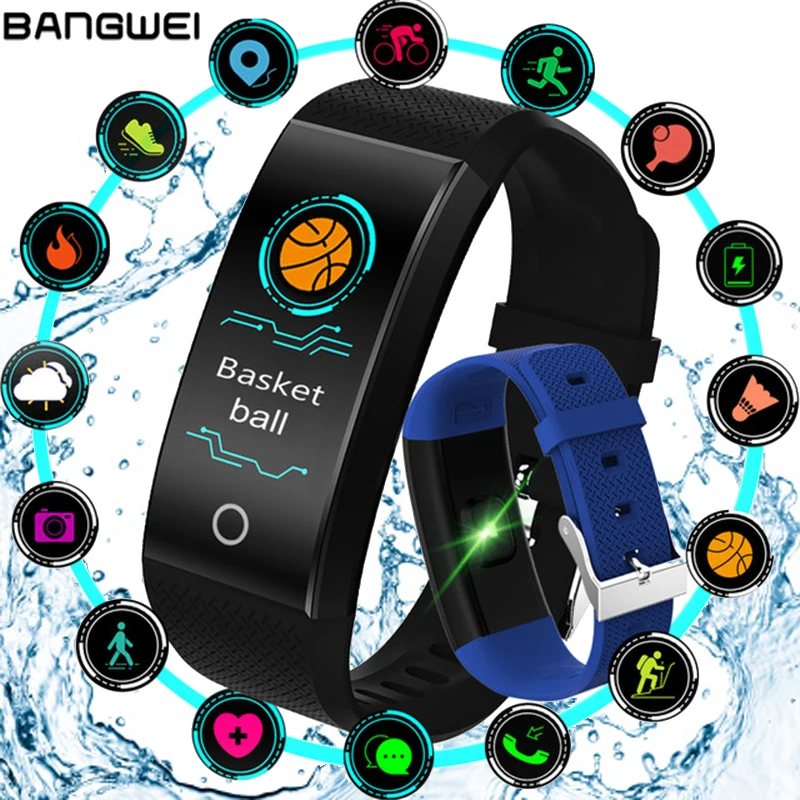 

BANGWEI Women Fitness Smart Watch Men Women Pedometer Heart Rate Monitor Waterproof IP67 Running Sport Watch For Android IOS