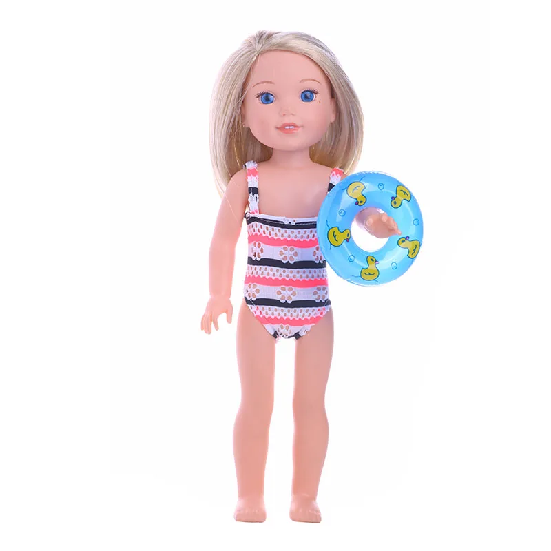 4 стиля одежды куклы(розовый набор лягушек, кукла в купальнике) и обувь подходит 14,5 дюймов Wellie Wishers кукла-аксессуары, детские игрушки