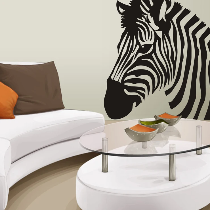 Zebra Wall Stickers Africa Animal Zebra Wall Decals Pvc Diy Animal