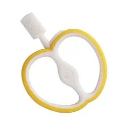 Зубное кольцо игрушки Детские Еда Класс силиконовые учебная зубная щетка безопасный Прорезыватель жевать игрушки Детская Товары подарок