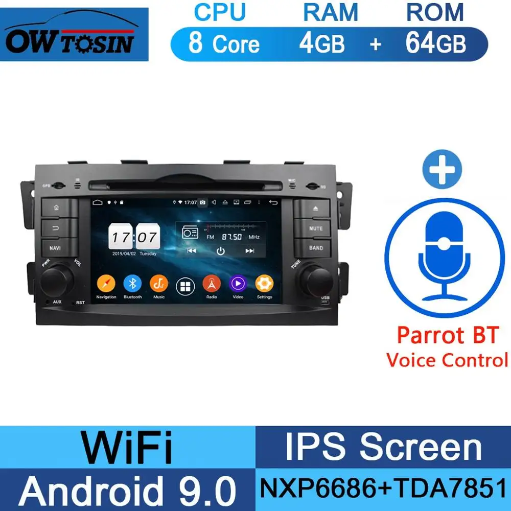 " ips 8Core 4G ram+ 64G rom Android 9,0 автомобильный dvd-плеер для Kia Mohave Borrego 2008- DSP радио gps Parrot BT Adas мультимедиа - Цвет: 64G Parrot BT