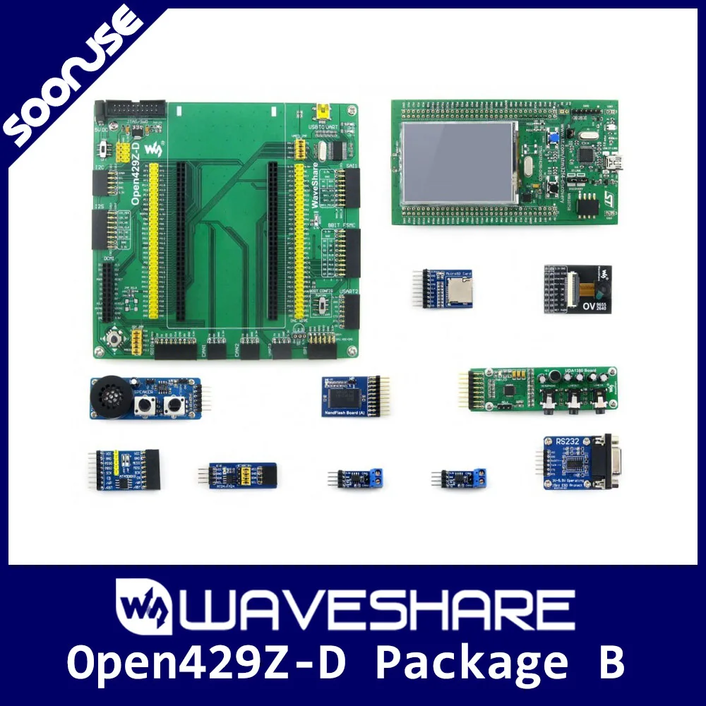 Waveshare Open429Z D Pack B STM32F429 STM32F429I DISCO + Материнская плата 10 модульных комплектов STM32 Cortex M4