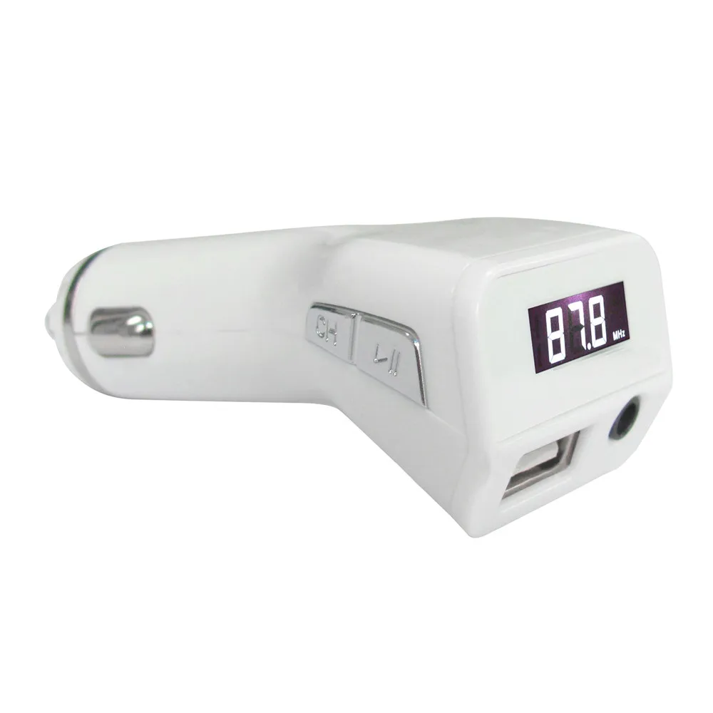 

Car Charger 2019 New Hot 5V 3 In 1 Design Car Charger Wireless Handsfree FM Transmitter LCD MP3 Player Kit #WL1