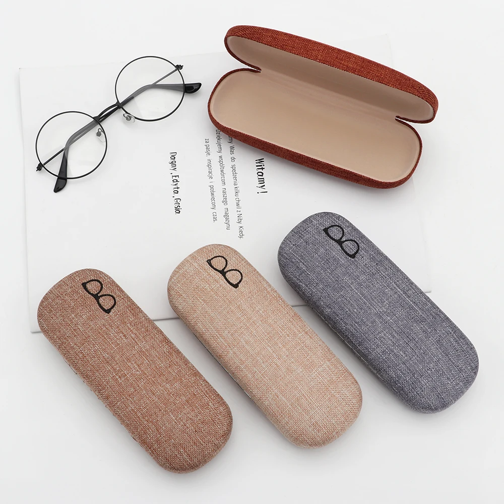 

1PC Zipper Glasses Box Stripe/Hard Shell/Denim Fabric Unisex Sunglasses Protection Reading Case Containers Eyewear Accessories