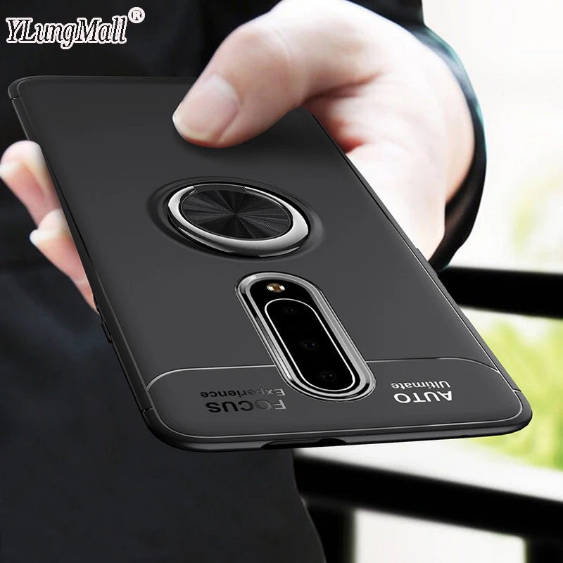 

Luxury Shockproof Soft Holder Case On The For Fundas Oneplus 7 Pro Case Full Cover Oneplus 7 6 6T Magnetic Ring Bracket Case