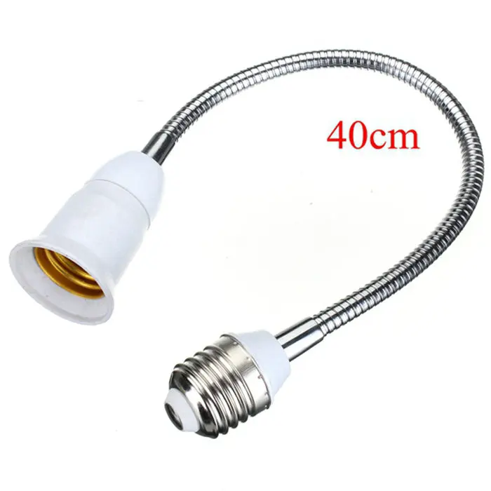 40cm cable lights E27 LED Bulb Lamps Holder Flexible Extension Adapter