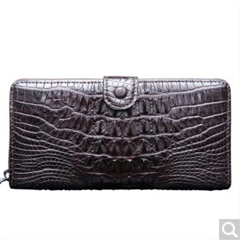 

Zaqeen Crocodile leather handbag men's leather business leisure hand grab bag multi-purpose male bag large hand grab purse walle