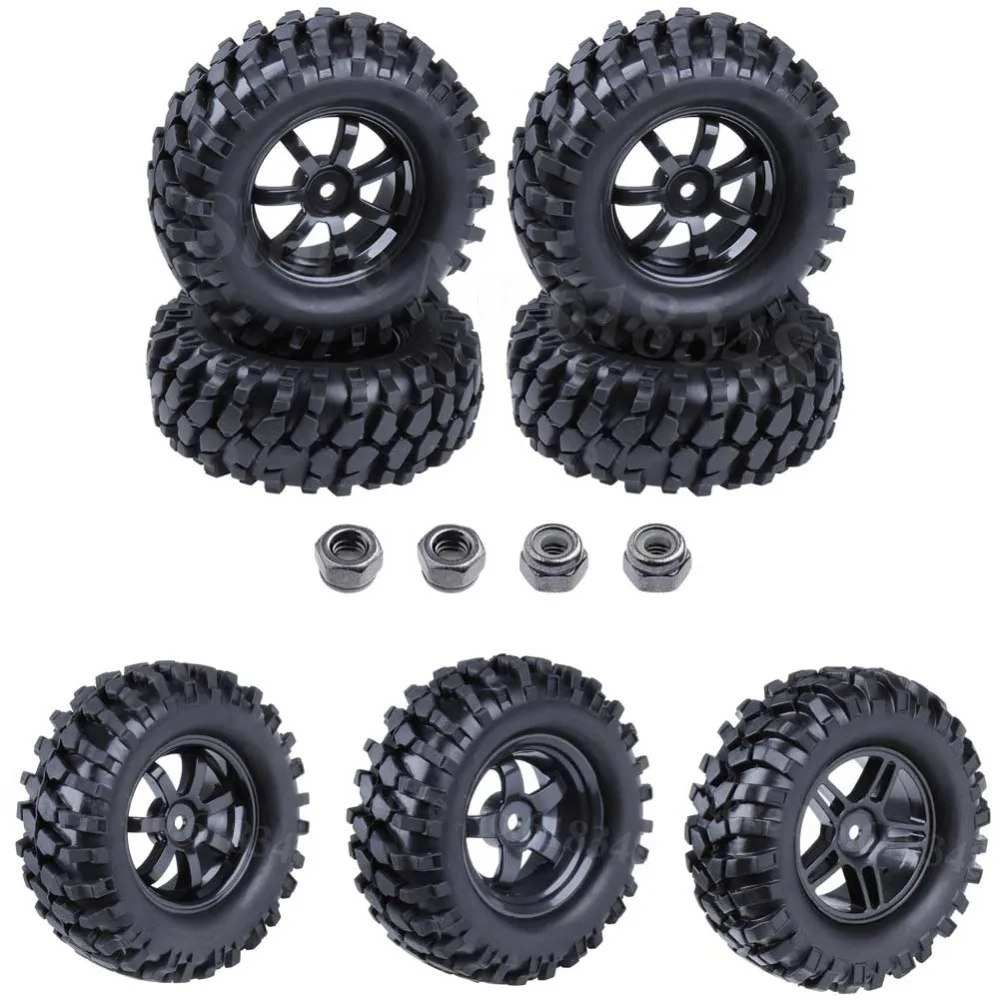 4 шт. резиновые 96 мм 1 9 ''RC Гусеничные Шины и колеса 12 совместимы с 1/10 RC Rock Racer Car HSP
