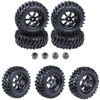 

4pcs Rubber 96mm 1.9'' RC Crawler Tires & Wheel 12mm Compatibile with 1/10 RC Rock Racer Car HSP Pangolin Redcat Himoto HPI K949
