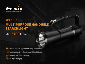 

Fenix WT50R Handheld Flashlight Fenix Multipurpose Handheld Searchlight 3700 lumens with battery