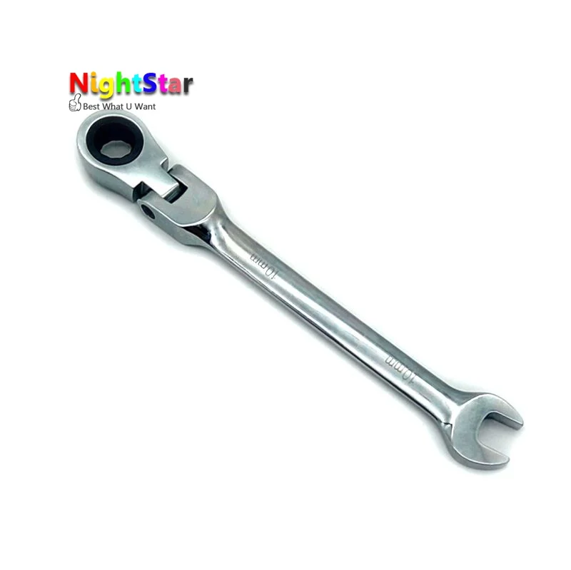 10mm Head Ratchet Wrench Flexible Ratchet Wrench Combination Spanner