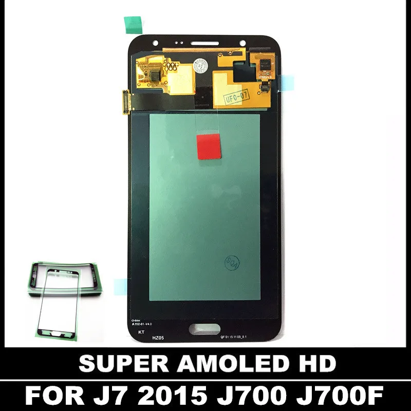 Протестированный рабочий ЖК-дисплей для Samsung Galaxy J7 2015 J700 J700F J700H J700M AMOLED LCDS дисплей