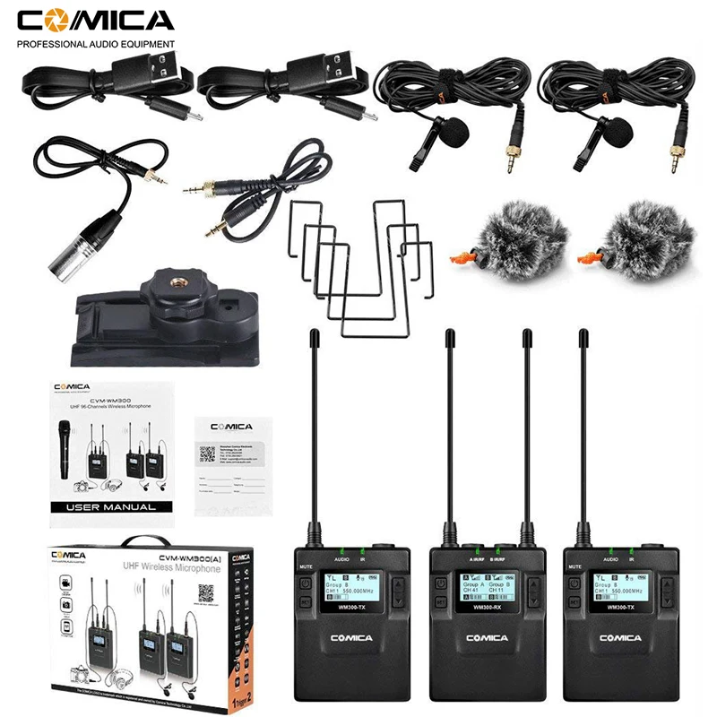 Comica CVM-WM300 96-Channel UHF Wireless Lavalier