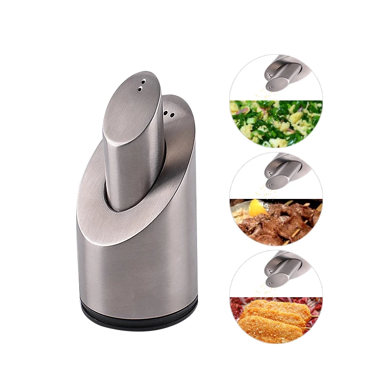 

2pcs/set Stainless Steel Spice Storage Boxes Seasoning Condiment Bottles Shaker Jars Organizer BBQ Cooking Herbs Kitchen Items