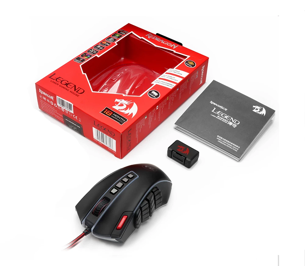 Redragon LEGEND M990 USB Проводная RGB игровая мышь 24000 dpi 24 кнопки программируемые игровые мыши Подсветка Эргономичный ноутбук компьютер