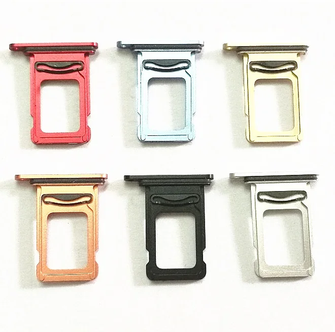 

10pcs For iPhone XS Max XR dual SIM Card Reader Connector Socket Tray Holder Slot Module single sim tray frame Replacement Parts