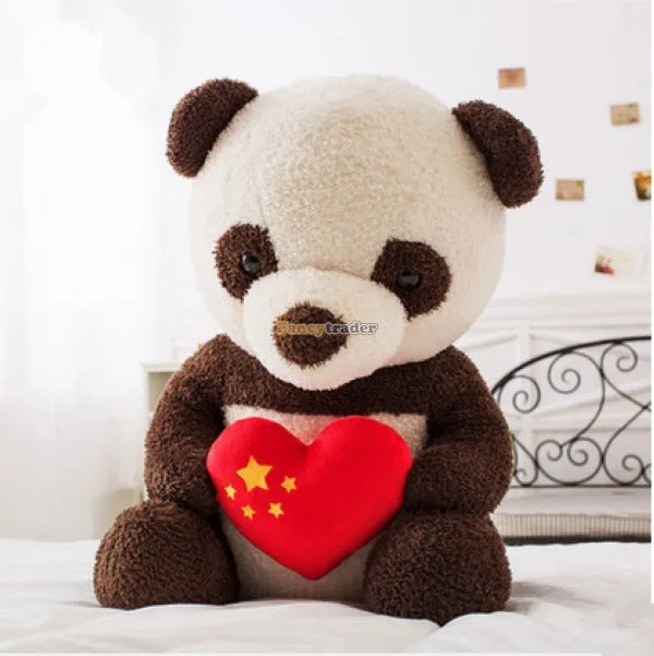 Fancytrader 31'' 80cm Super Lovely Giant Stuffed Soft Plush Heart Panda, 2 Colors, Free Shipping FT50550 (4)