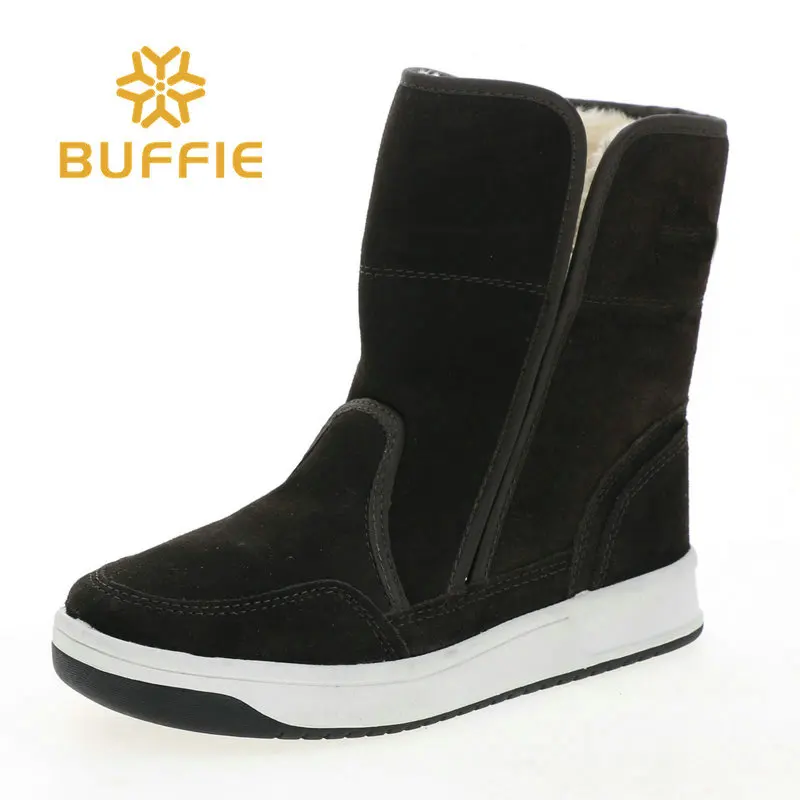 

cow suede upper boots fake fur insole only one pair in size 38 sample shoes selling warm boots lady style women wear brown color