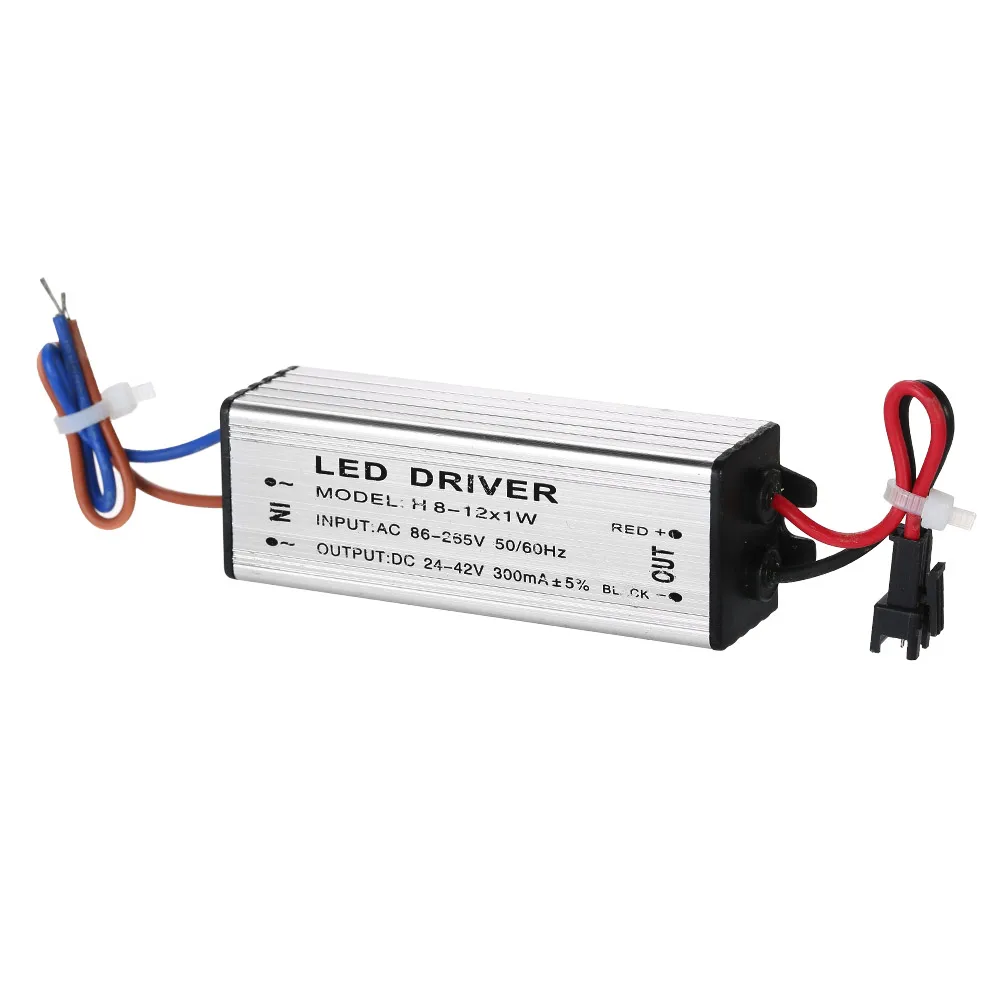

8 12W Constant Current Driver Power Supply Adapter Transformer Switch for LED Exihibition Lamp Chip Light IP66 Water Resistant