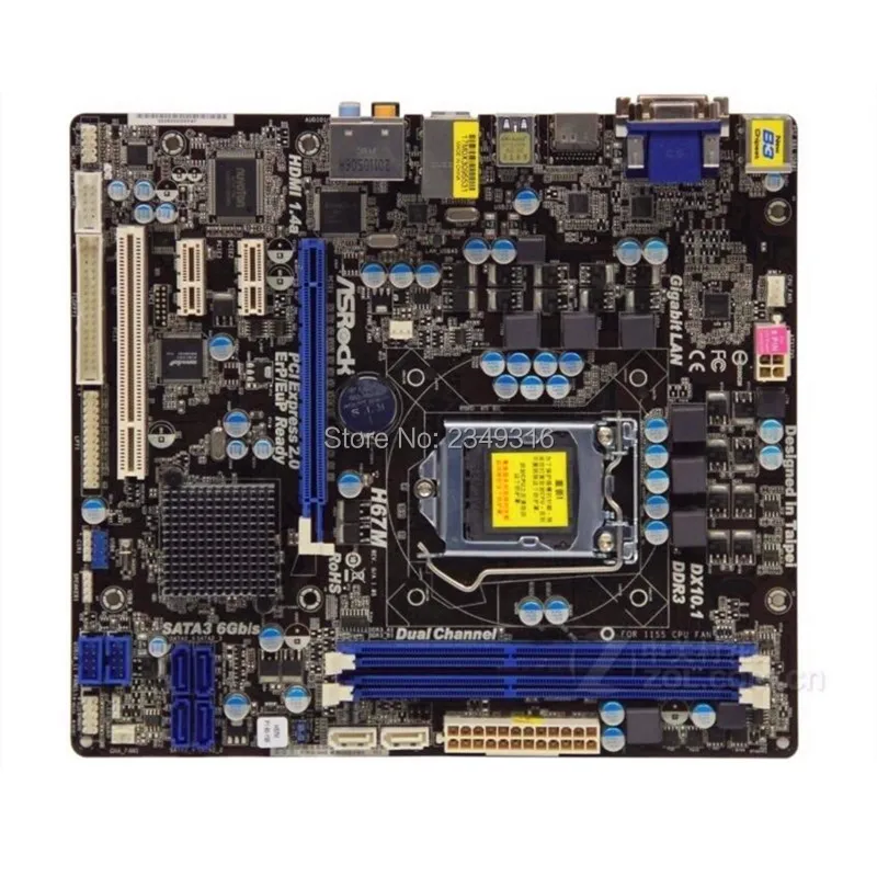 

For ASRock H67M Original Used Desktop 1155 Motherboard H67 Socket LGA1155 DDR3 SATA2 USB2.0